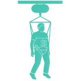 System sufitowy reedukacji chodu