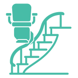 Krzesełka schodowe krzywoliniowe